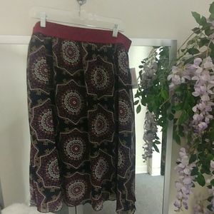 LulaRoe Lola Geometric Printed A line Skirt